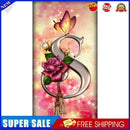 Letter S Rose Oil Paint By Numbers Kits Canvas Picture Wall Art DIY Crafts