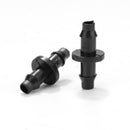 qiheiyipian 100pcs 1/4-Inch Straight Barbed Double Way Joint Drip Watering On
