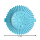 Silicone Air Fryer Liner Kitchen Baking Parchment Steamers Pads (Blue) Newly