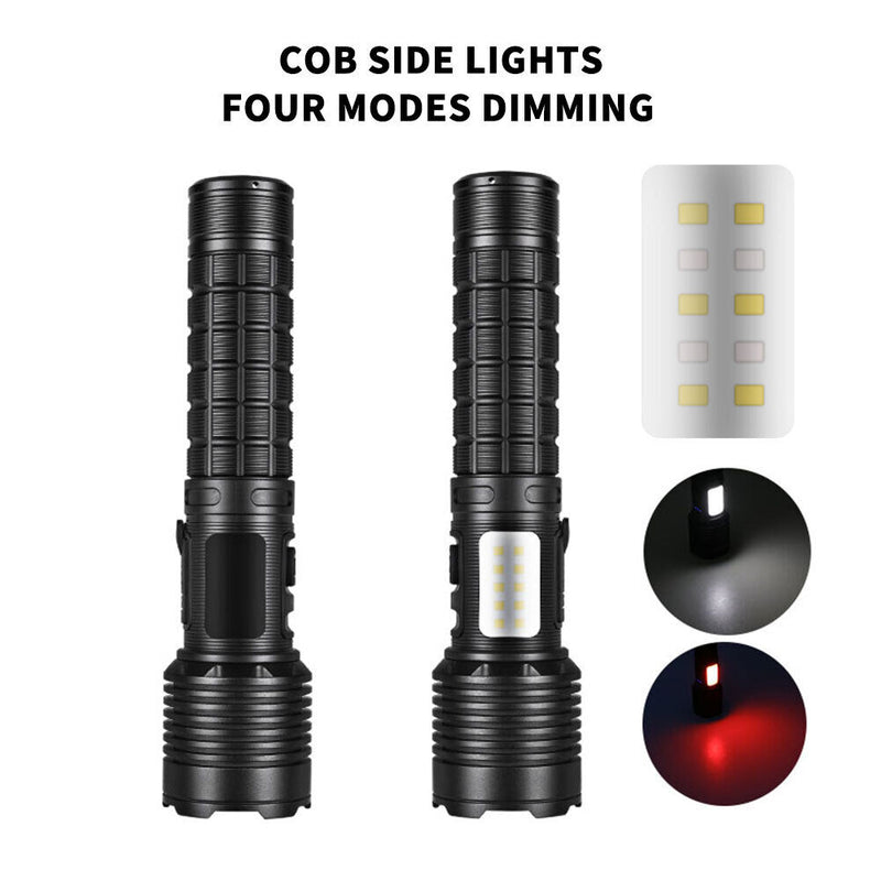 Portable Waterproof XHP50 LED Torch 1000lm Telescopic Zoom Outdoor Camping La