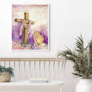Abstract Cross Oil Paint By Numbers DIY Handpainted on Canvas Wall Art Pict