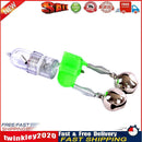 LED Night Fishing Rod Bite Bait Alarm Tip Clamp Bells Ring Alert Indicator Newly