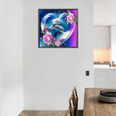 Dolphin Full Round Drill Diamond Painting Drawing Rose Mosaic Home Decor Kit