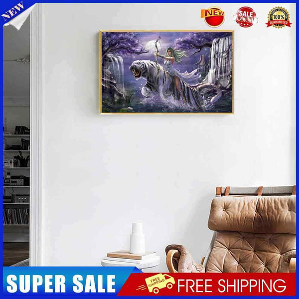 #A Beauty Animals Diamond Painting Rhinestone Full Round Drill for Room Decorati