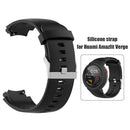 Soft Silicone Adjustable Watch Strap Wrist Band for Amazfit Verge (Black)