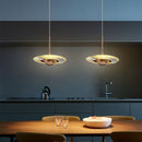Hanging Pendant Lamp Hotel Disc 360 Degree Roating Pendant Light Crystal