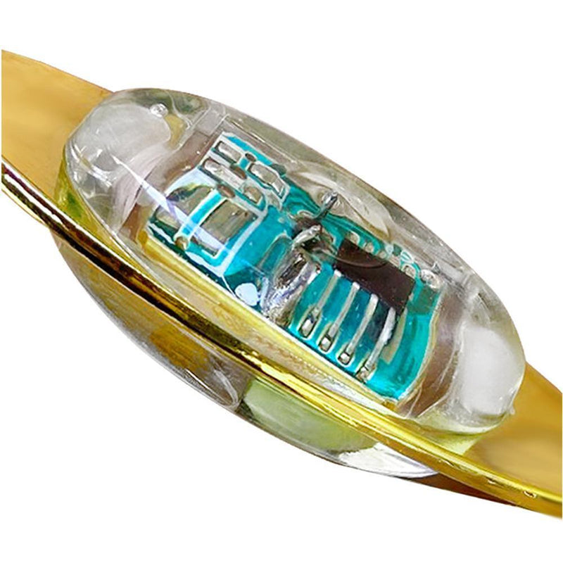 2pcs 5cm 10g LED Fishing Lure Light Eye Shape Underwater Fish Lamp (Green)