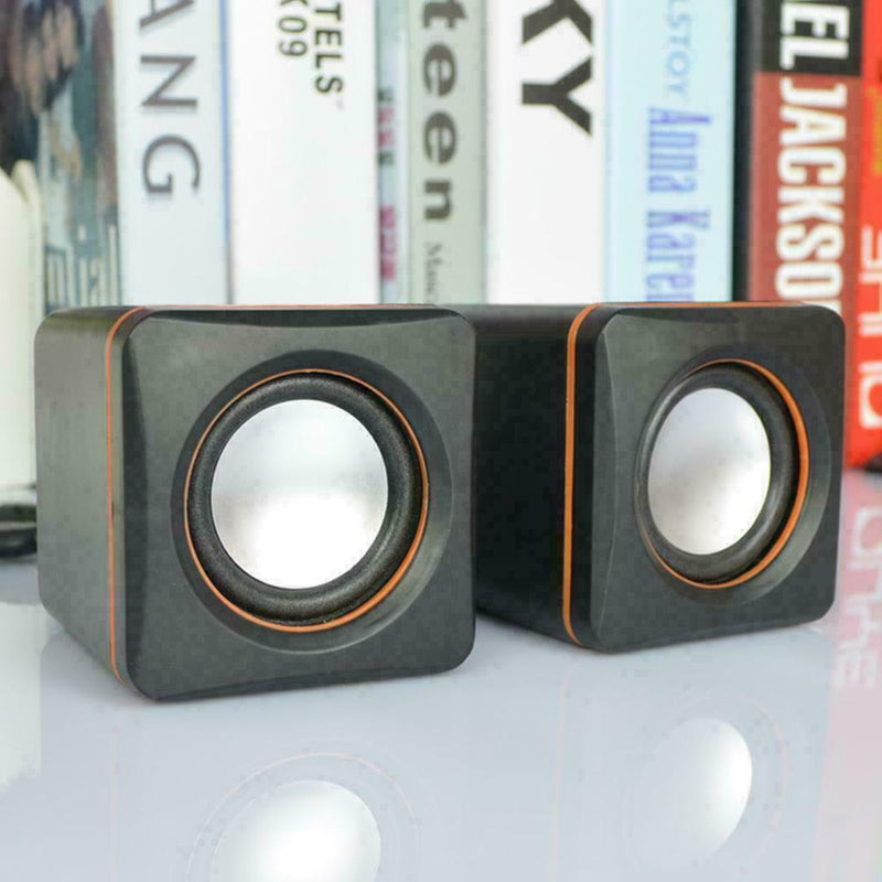 2x Portable Computer Speakers USB Powered Desktop Mini PC Laptop N2M6 M4D4
