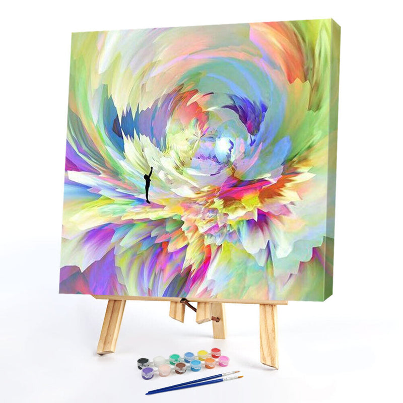 Abstract Flower Oil Paint By Numbers Kits DIY Art Home Decoration Gift Unfr