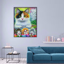 5D DIY Diamond Painting Cats Animal Full Round Picture Crafts Home Decor