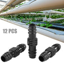 Irrigation Connector 16mm Straight Barb Barbed Hose Repair Joints (12pcs)