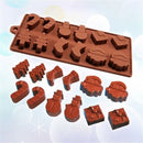 Baking Snowman Stocking Santa head Tree Silicone Mould Snowman Cake