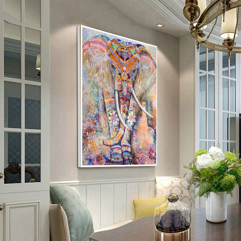 Home Decor Cross Stitch DIY Ethnic Elephant Diamond Painting Embroidery Mosaic