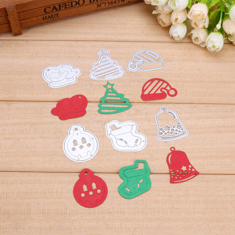 6pcs Carbon Steel Christmas Tree Decor Cutting Dies Stencils For DIY Card-177156