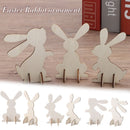 Happy Easter Wooden Desktop Ornament Easter Rabbit Chips Easter Decoration