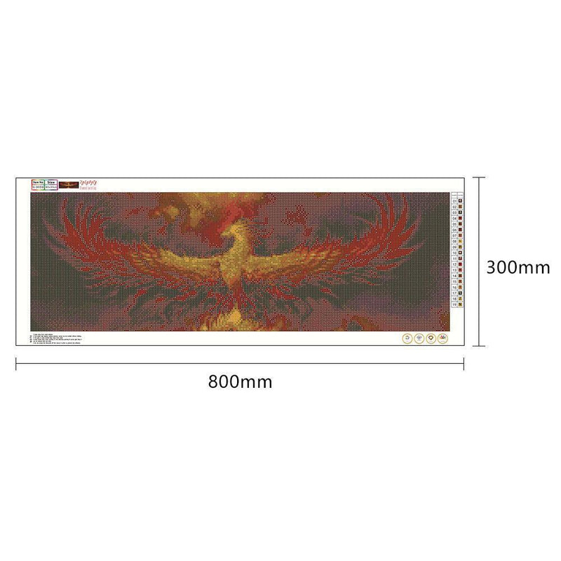 5D DIY Full Drill Diamond Painting Fire Bird Cross Stitch Embroidery Mosaic