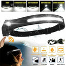 Head Torch Rechargeable Go Beam 230° Head Lamp Bar COB H7 LED Light Q1O2