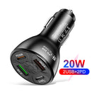 #A Car Motorcycle QC3.0 PD USB Charger Power Socket Escondite Secreto for Car