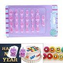 4Pcs/Set Letters Kitchen Fondant Mold Plastic Alphabet Number Mold Letter E5O0