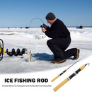 Portable Winter Ice Fishing Rod with Fishing Reel Sea Fishing Pole (0.6m) Newly