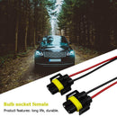 2pcs H8/H9/H11 Bulb Socket Wiring Harness Headlight Female Pig Tail Connector