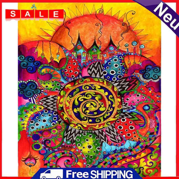 Sun Flower Oil Paint By Numbers DIY Acrylic Painting on Canvas Arts Abstract