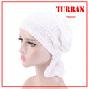 Cotton Turban Caps Elastic Muslim Headscarf Adults Warp Head Scarves Beanie H