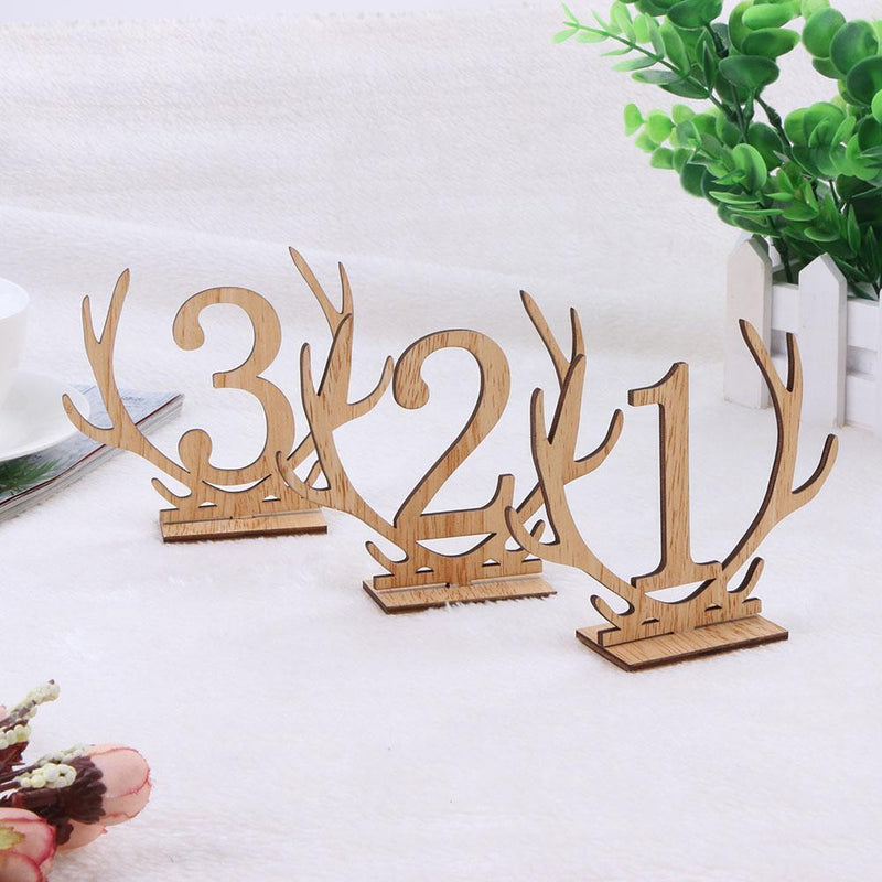 20pcs 1 to 20 Wooden Table Numbers Holder for Wedding Party Seat Decor Newly