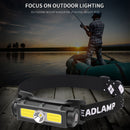 Waterproof XPG COB LED Headlamp MTB Road Cycling Front Headlight Battery Powe