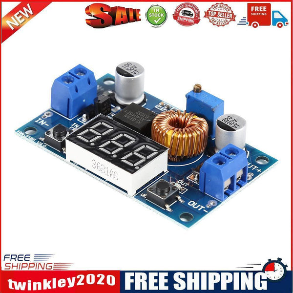 5A 75W DC-DC Converter Adjustable Step-Down Power Supply Module w/Voltmeter