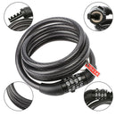Bike Lock - Combination Bicycle Cable Lock 4-Ddigit Password Locks for MTB Bike