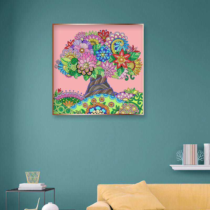Special Shaped Tree Flowers 5D DIY Diamond Painting Part Drill Home Decor Newly