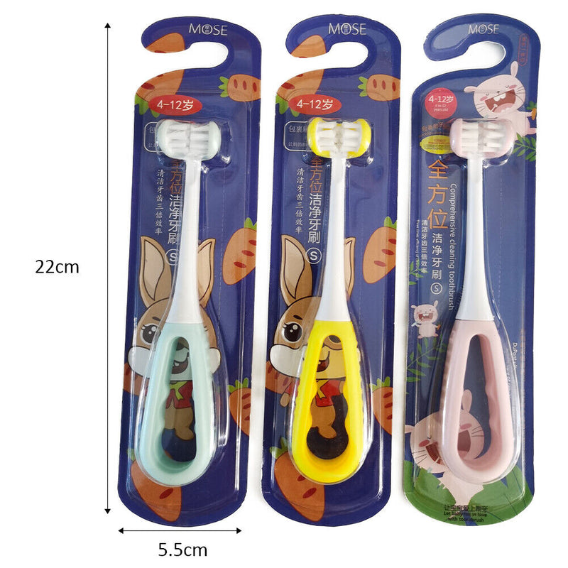 3 Sided Silicone Safety Teeth Brush Dental Clean Toothbrush Oral Care for Y 3-15