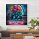 11CT Printed Full Cross Stitch DIY Preserved Flower Hand Painting Bedroom Decor