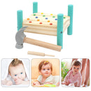 Montessori Wood Hammer Colorful Ball Box Children Early Learning Knock Toys