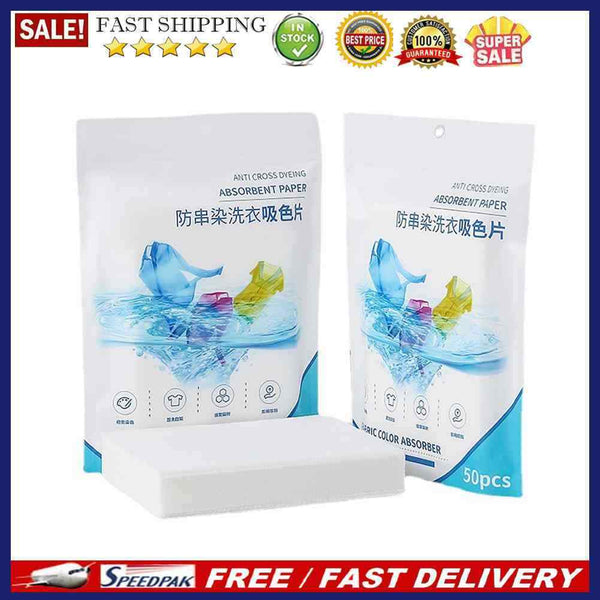 Color Catcher Sheets for Laundry 50 Count Anti Cloth Dyed Color Grabber Pieces