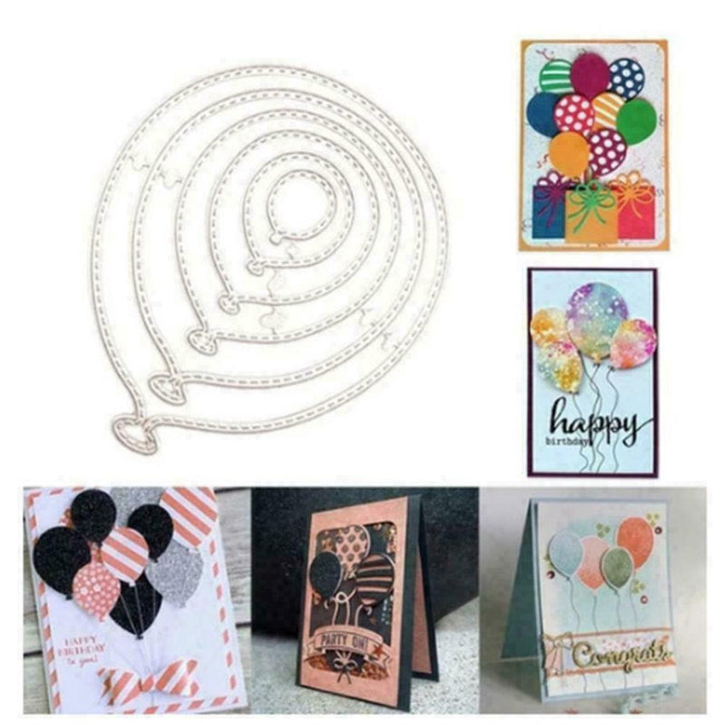 6PCS/lot Balloons Metal Cutting Dies Stencil Scrapbooking E6U4 Craft W4A6
