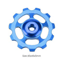 Aluminum Alloy MTB Bike Ceramic Bearing  11T Wheel Rear Derailleur (Blue)