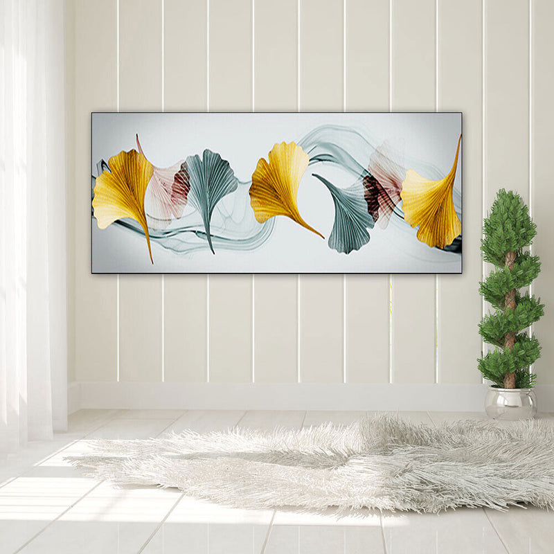 Color Ginkgo Biloba Oil Paint By Numbers DIY Frameless Drawing Kit for Adults