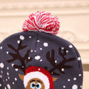 Glowing Knitted Christmas Hat Lights Knitted Santa Claus Decoration for Kids