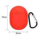 For Redmi AirDots 3 Pro Silicone Protective Case Cover with Keychain (Red) Newly