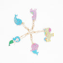 5pcs/set DIY Diamond Painting Keychain Car Hanging Pendant Women Bag Decoration