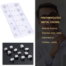 12pcs Dental Instrument Metal Prefabricated Crown Dental Tools for Crown Filling