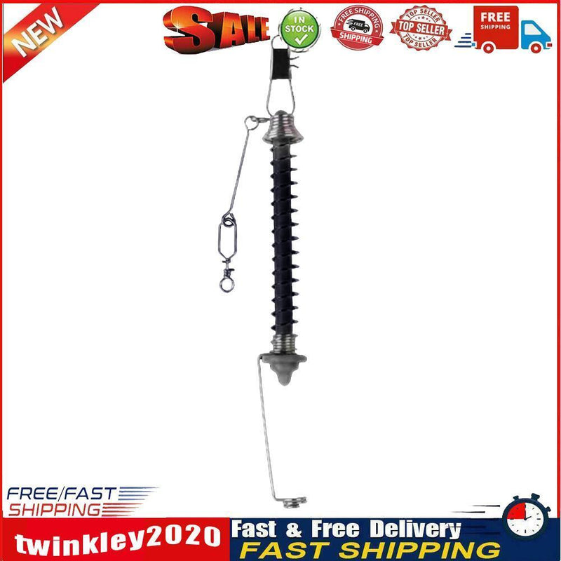 Fishing Hooks Automatic Spring Catch Ejection Jig Head Lure Tackle (Black) Newly