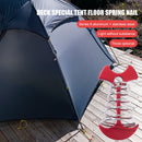 Camping Floor Spring Nails Outdoor Awning Tent Fixed Hook Buckle (Red)