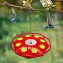 Plastic Portable Bird Hummingbird Flower Feeder Bottle with Hook Hanging Dr