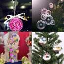 15Pcs Clear Ball Xmas Plastic Baubles Refillable Craft Christmas Party DIY