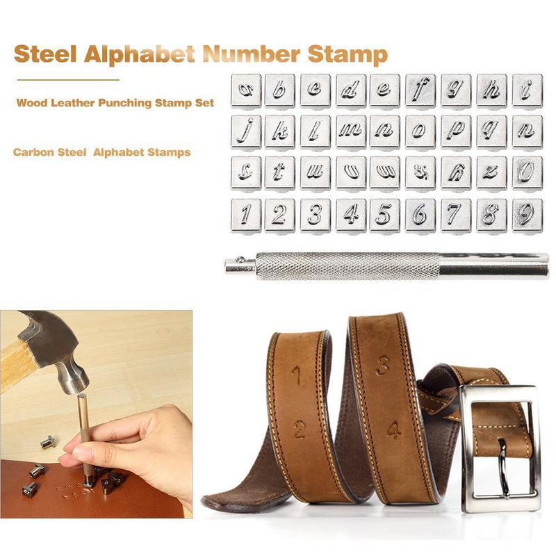 36pcs Steel Alphabet Number Stamp Punch Set for Leather Craft Tools Kit  Newly