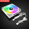 COOLMOON CPU Cooler 3 Pin ARGB FDB Bearing PWM PC Quiet Cooling Fan (White)