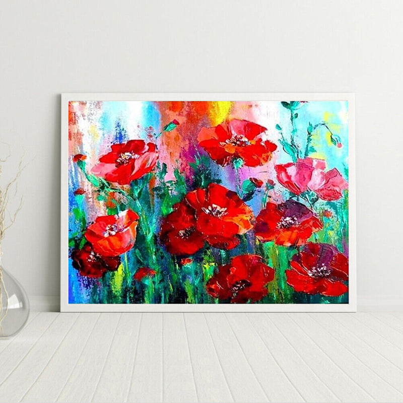 DIY Handmade Digital Picture Flowers Frameless Oil Painting By Number Handicraft